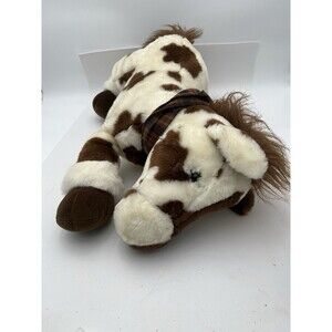 HTF Jumbo JCPenney Spotted Brown Horse Pony Stuffed Plush Golden Bear Co.  24"